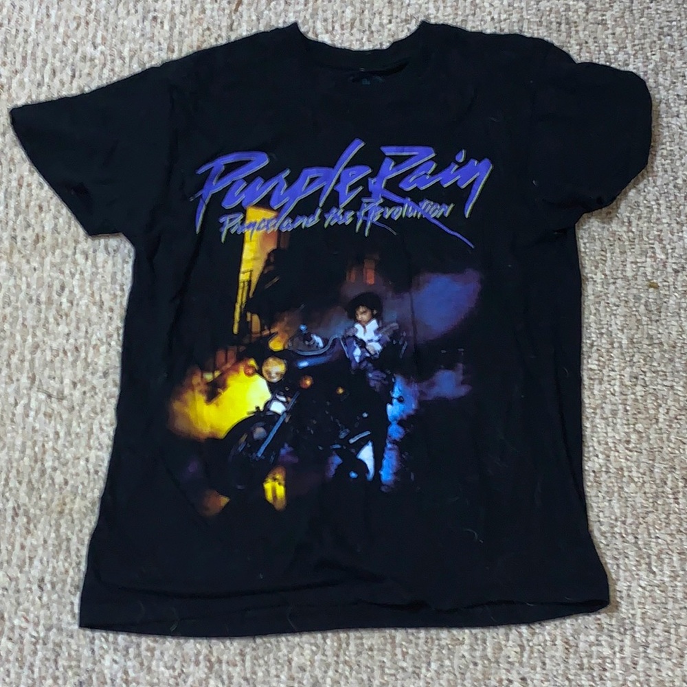 NWOT purple rain graphic tee
